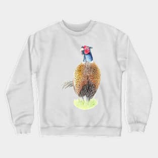 Pheasant Pencil Drawing Crewneck Sweatshirt